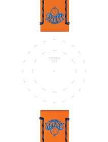 Enfoque en las asas de Correa de piel Tissot oficial NBA New York Knicks 22mm Edici&oacute;n Limitada
