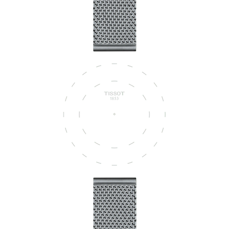 Focus on the lugs of Tissot Official Steel Milanais Bracelet Lugs 20 mm