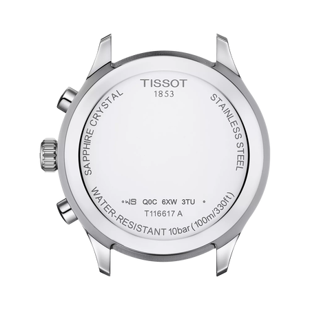 Back view of the watch case Tissot Chrono XL Classic