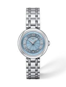 Front view of the watch Tissot Bellissima 26mm with shadow