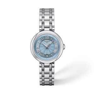 Front view of the watch Tissot Bellissima 26mm with shadow