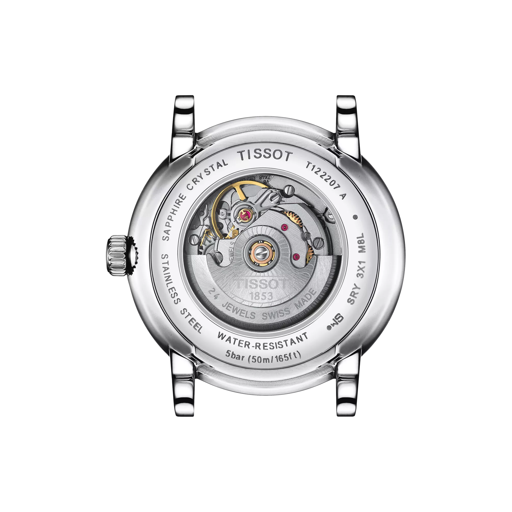 Back view of the watch case Tissot Carson Premium 30mm