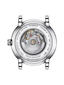 Back view of the watch case Tissot Carson Premium Lady Automatic