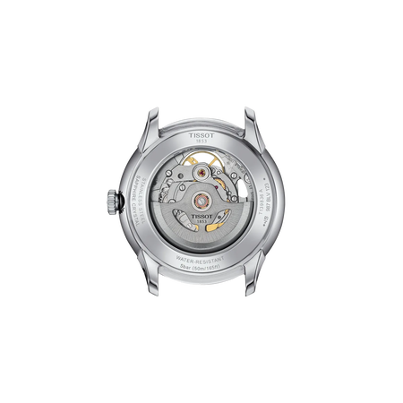 Back view of the watch case Tissot Chemin des Tourelles Skeleton 39mm