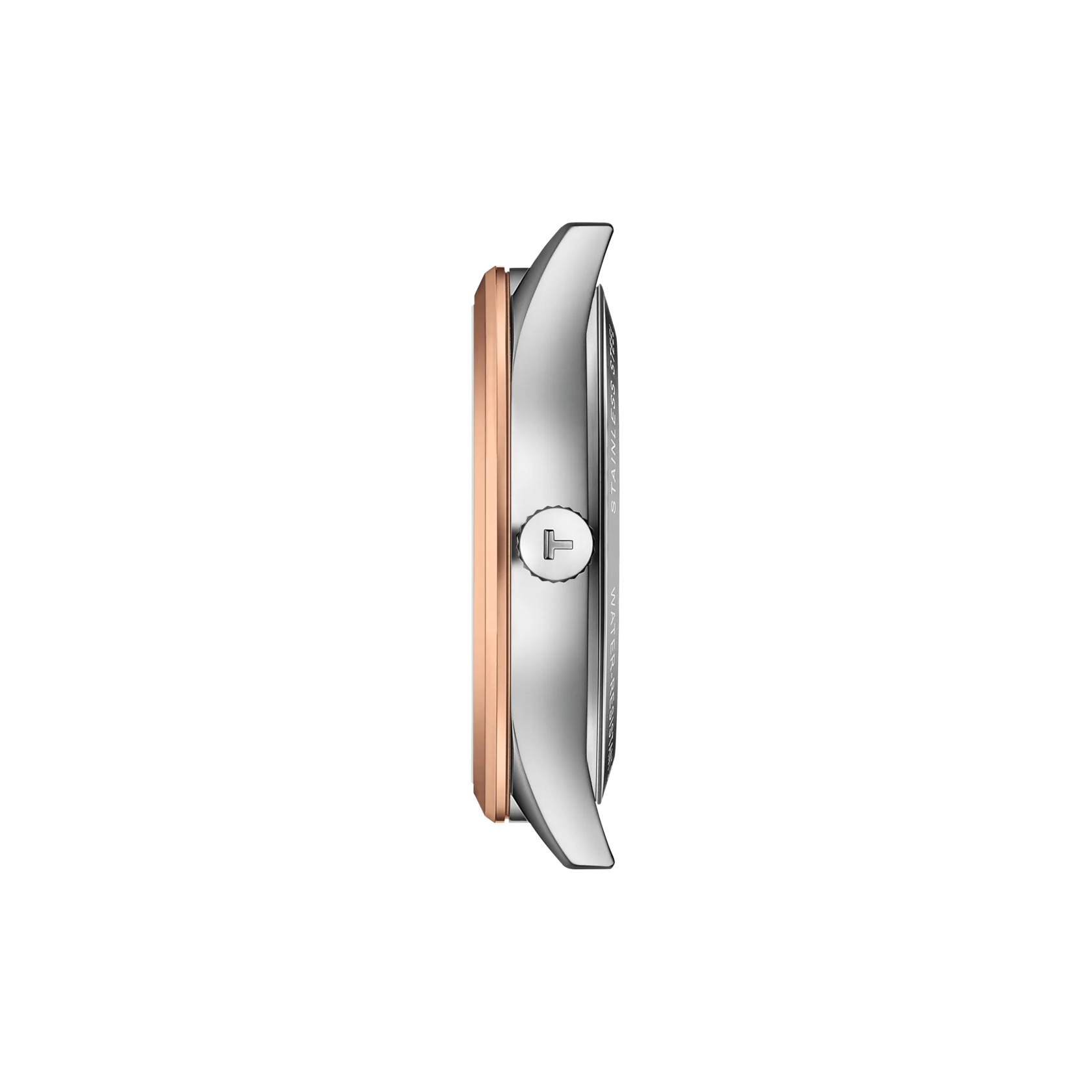 Profile view of the watch case Tissot Classic Dream 40mm
