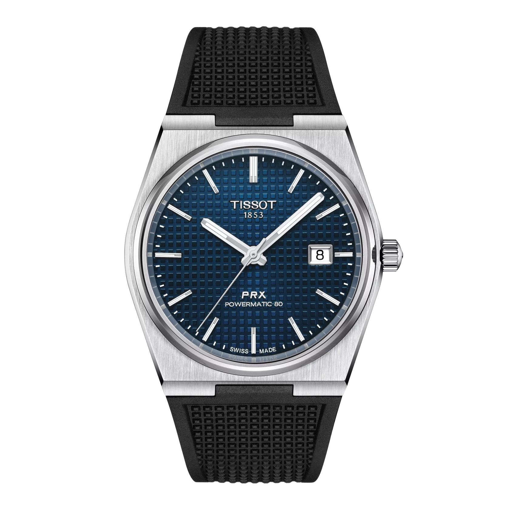 Vista frontale orologio Tissot PRX 40mm