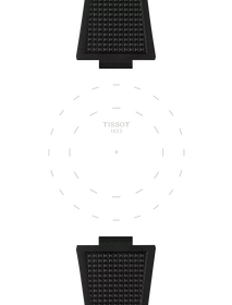 Focus on the lugs of 天梭PRX系列橡膠錶帶(黑色)__適用錶徑40mm