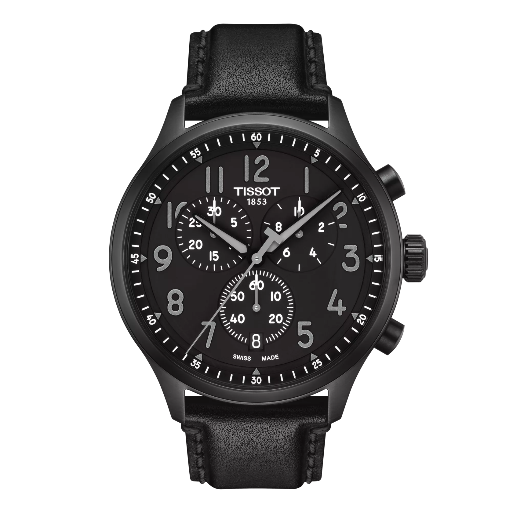 Front view of the watch Tissot Chrono XL Special Edition Roglic