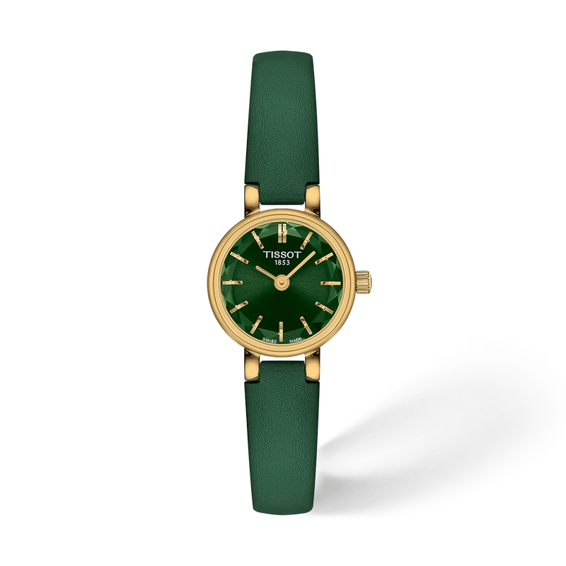 Vorderansicht der Uhr Tissot Lovely Round 19.5mm mit Schatten