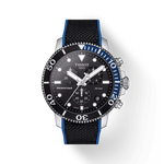 Front view of the watch Tissot Seastar 1000 Chronograph with shadow