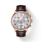 Vista frontal del reloj Tissot Chrono XL Classic con sombra