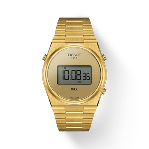 Front view of the watch Tissot PRX Digital with shadow