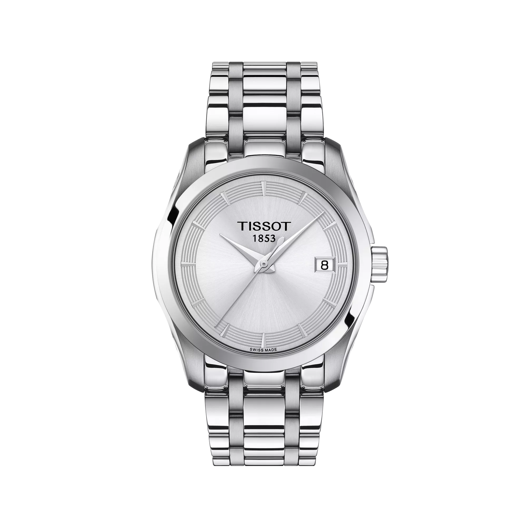 Front view of the watch Tissot Couturier Lady