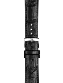 Zoom on Tissot Official Black Leather Strap Lugs 20 mm
