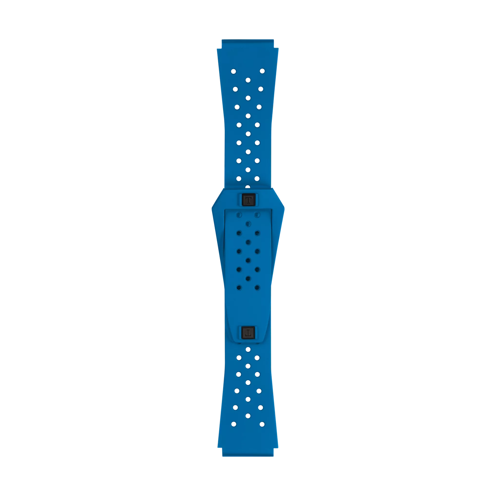 Front view of Tissot Official Blue Sideral Rubber Strap