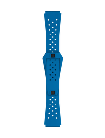 Front view of Tissot Official Blue Sideral Rubber Strap