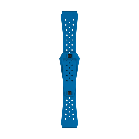 Front view of Tissot Official Blue Sideral Rubber Strap