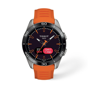 Vista frontal del reloj Tissot T-Touch Connect Sport 43.75mm con sombra