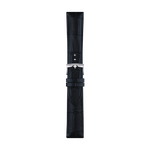 Front view of Tissot Official Blue Leather Strap Lugs 22mm