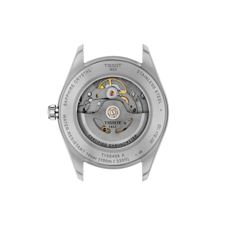 Vista posterior de la caja del reloj Tissot Ballade 39mm