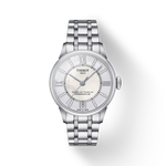 Front view of the watch Tissot Chemin des Tourelles Powermatic 80 Lady with shadow