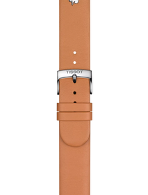 Zoom on Tissot Official Brown Leather Strap Lugs 18 mm