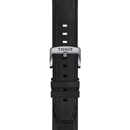 TISSOT ブラック レザー ストラップ 23mmのズーム