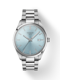 Front view of the watch Tissot PR 100 40mm with shadow