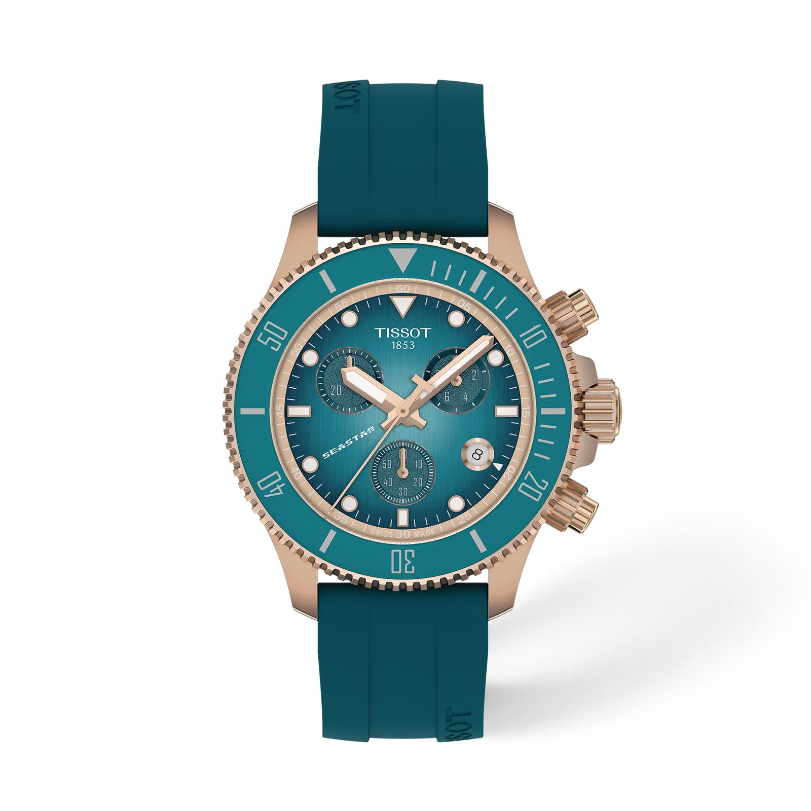 Tissot Seastar 1000 Quartz Chronograph — Graded turquoise