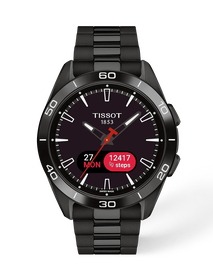 Front view of the watch Tissot T-Touch Connect Sport 43.75mm with shadow