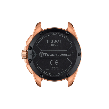 Vue arrière du boîtier de la montre Tissot T-Touch Connect Solar 47.5mm