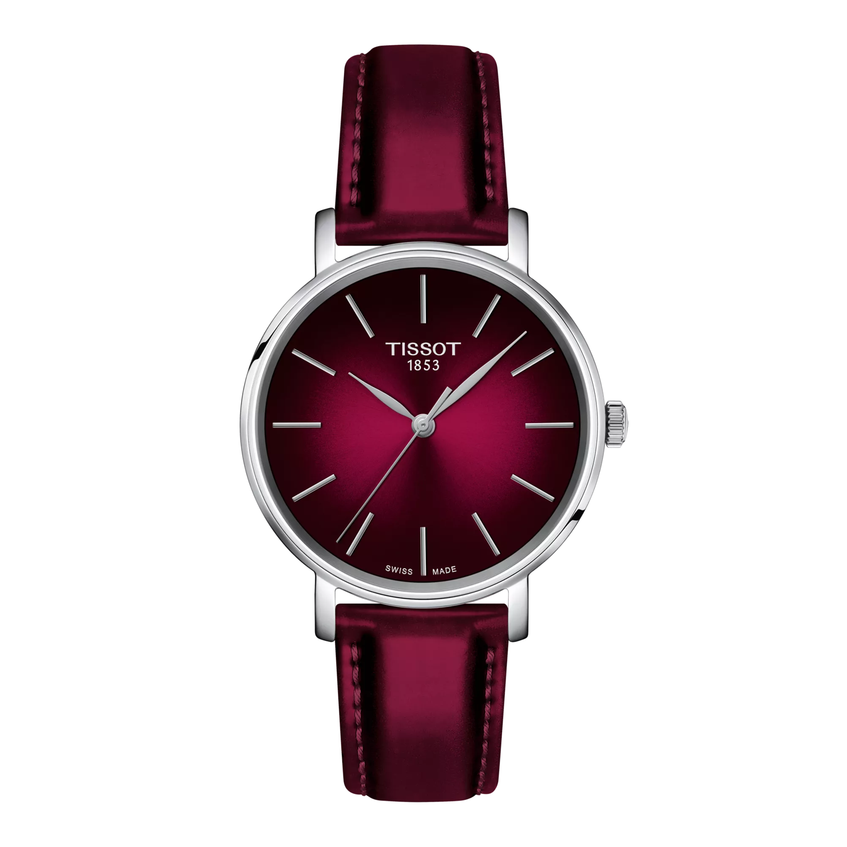 Front view of the watch Tissot Everytime 34mm