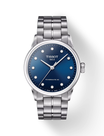 Vorderansicht der Uhr Tissot Luxury Automatic mit Schatten