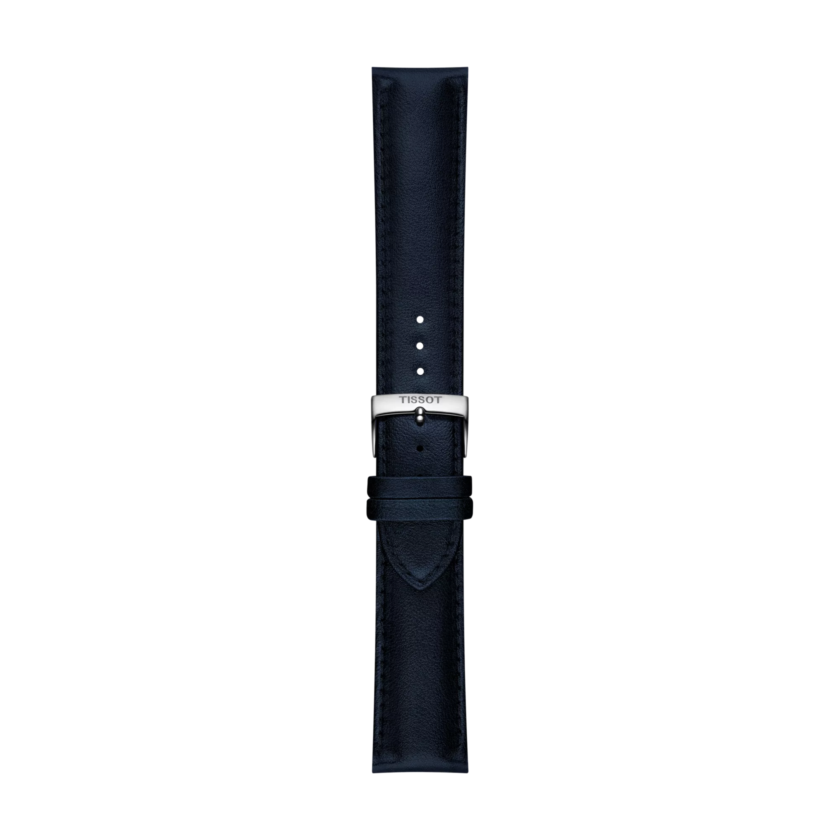 티쏘 정품 블루 합성 비건 스트랩 러그 22MM 의 전면 뷰