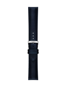 Front view of Tissot Official Blue Synthetic Strap Lugs 22 mm