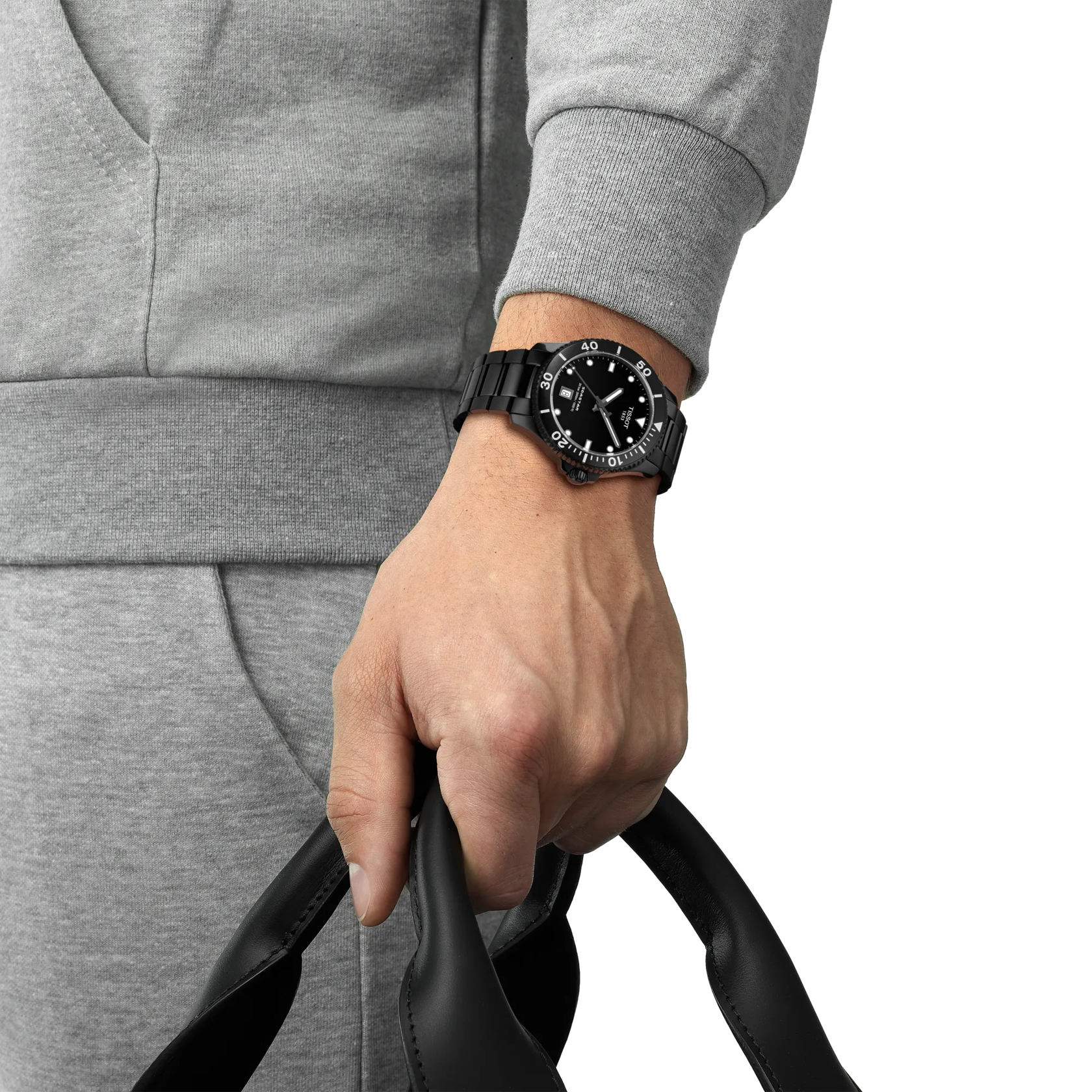 Simulation of the watch Tissot Seastar 1000 40mm on a wrist