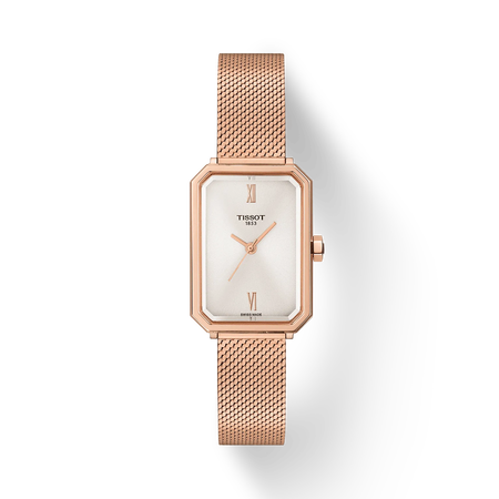 Front view of the watch Tissot SRV 30mm with shadow