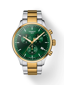 Front view of the watch Tissot Chrono XL Classic with shadow