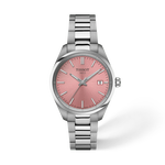 Front view of the watch Tissot PR 100 34mm with shadow