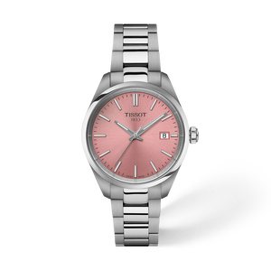 Front view of the watch Tissot PR 100 34mm with shadow