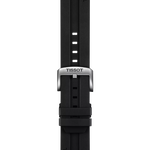 Zoom on Tissot Official Black Rubber Strap Lugs 22 mm