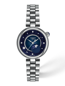 Front view of the watch Tissot D&eacute;sir 29.6mm with shadow