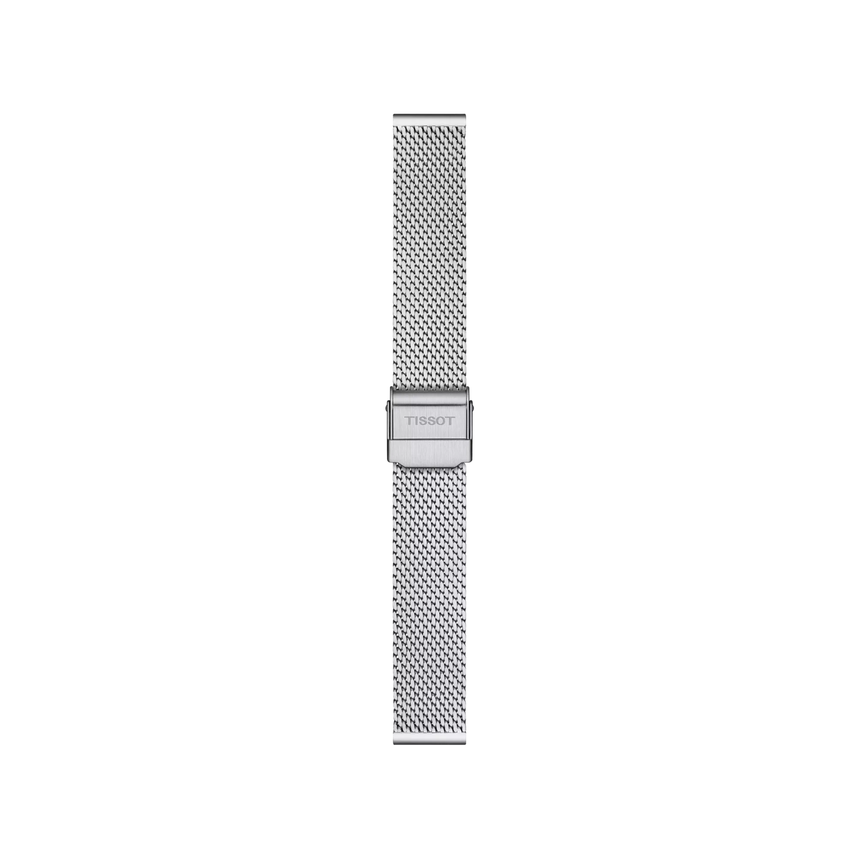 Front view of Tissot Official Steel Milanais Bracelet Lugs 16 mm
