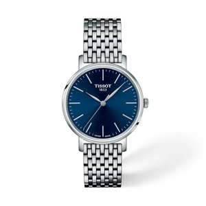Front view of the watch Tissot Everytime 34mm with shadow