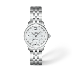 Front view of the watch Tissot Le Locle 25.3mm with shadow