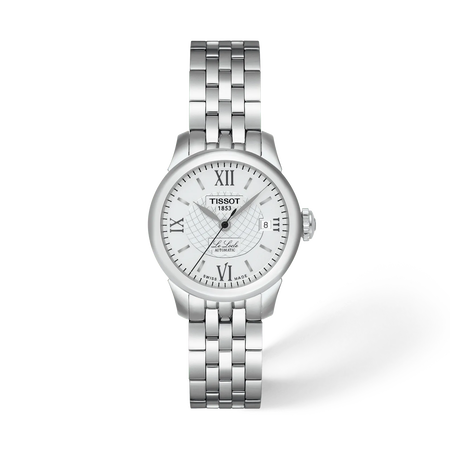 Front view of the watch Tissot Le Locle 25.3mm with shadow