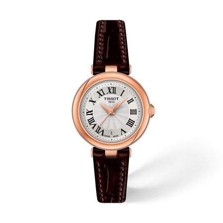 Front view of the watch Tissot Bellissima 26mm with shadow