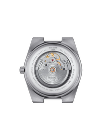 Back view of the watch case Tissot PRX Gold 40mm