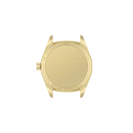 Back view of the watch case Tissot PRC 100 Solar 34mm