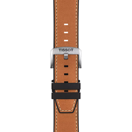 TISSOT ブラウン レザー ストラップ 23mmのズーム